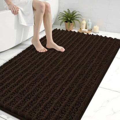 Arotive Bathroom Rugs Mat 47x32, Soft Absorbent Chenille Shaggy Bath Mat
