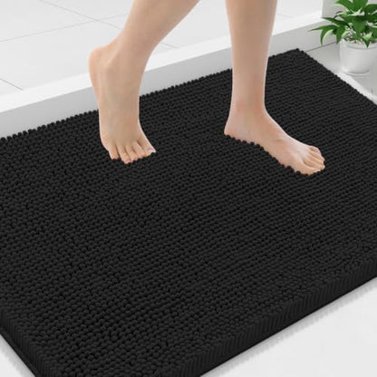 Smiry Bathroom Rugs 35X24, Luxury Chenille Extra Soft Absorbent Bath Mat