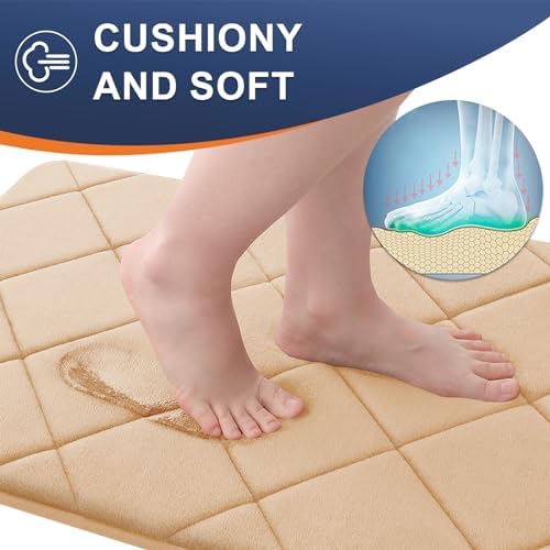 OLANLY Memory Foam Bath Mat 59x24, Ultra Soft and Absorbent Bathroom Rugs