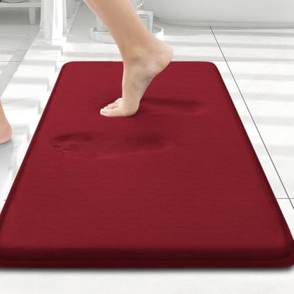 Smiry Memory Foam Bath Mat 24x16, Extra Soft and Absorbent Bathroom Rugs