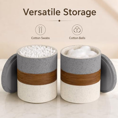 YMXYJM 6-Piece Resin Bathroom Accessories Set, Gray