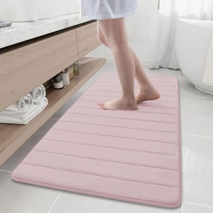 Buganda Memory Foam Bath Mat 60 x 24, Ultra Soft Absorbent Bathroom Rugs