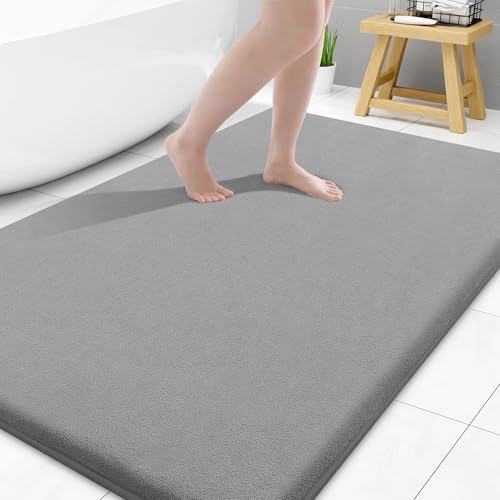 Smiry Memory Foam Bath Mat 47x32, Extra Soft and Absorbent Bathroom Rugs
