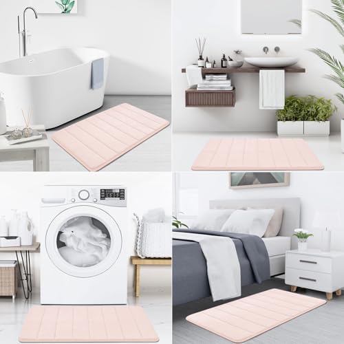 Buganda Memory Foam Bath Mat 47 x 17, Ultra Soft Absorbent Bathroom Rugs