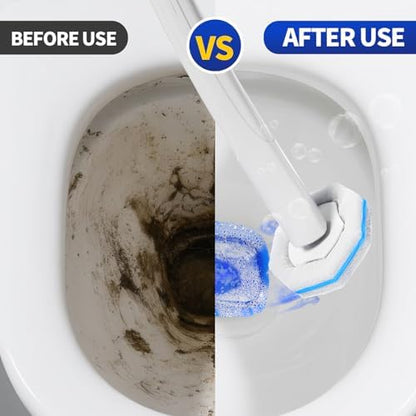 60PCS Toilet Bowl Cleaner Wand Refills Compatible with CLOROX. Disposable Toilet Brush Refills. Bathroom Cleaning. Disposable Toilet Bowl. High-Density Disposable Toilet Brush Scrubber