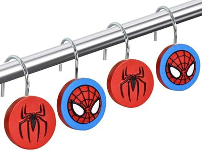 12-Piece Spider Shower Curtain Hooks for Bathroom