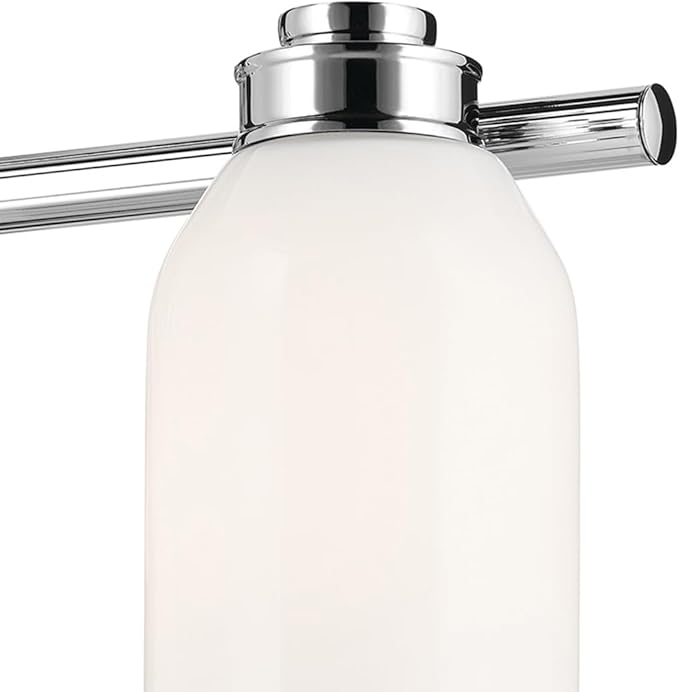 Kichler Shae 32.25" 4-Light Vanity Light with White Opal Glass in Chrome, for Bathroom Vanity, Powder Room. Over a Mirror, (32.25" W x 9" H), 55203CH