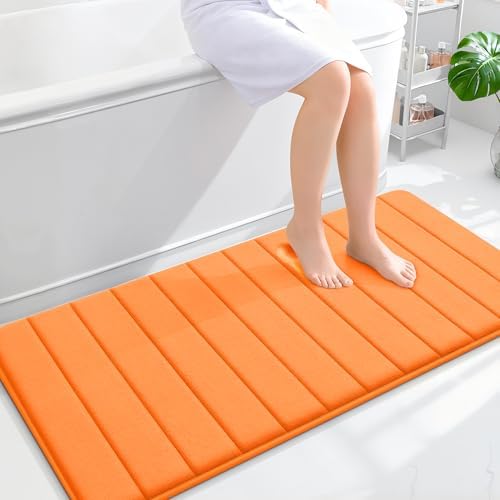 OLANLY Memory Foam Long Bathroom Rugs Runner 47x24, Super Soft Absorbent