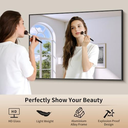 COFENY 30x42 Black Bathroom Mirror, Rectangle Vanity Mirrors for Over Sink