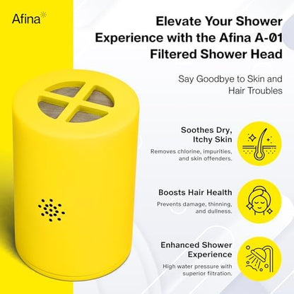 Afina Replacement Filter for Filtered Shower Head, Hard Water - 1 Pack