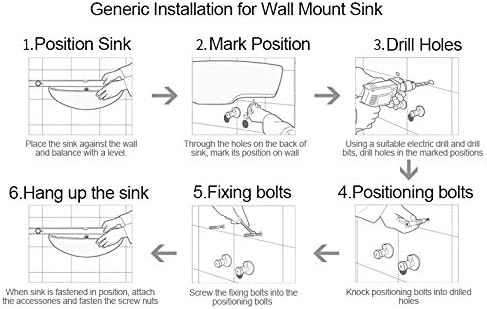 Small Bathroom Sink Wall Mounted Bathroom Sink Rectangle Ceramic Wash Basin Right Hand (Right Hand)