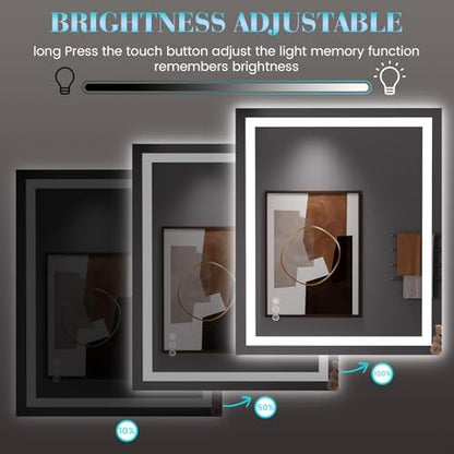 JISOSO LED Bathroom Mirror, Bathroom Vanity Mirror, 30"x36"