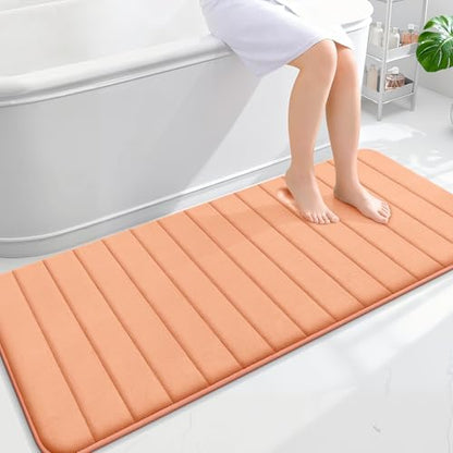 OLANLY Memory Foam Long Bathroom Rugs Runner 59x24, Super Soft Absorbent