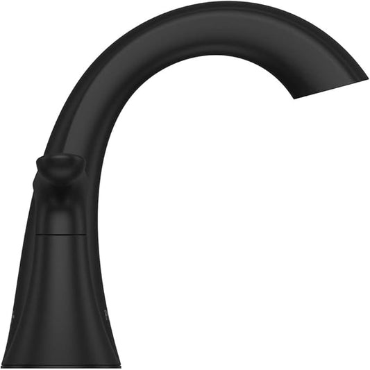 Pfister Weller Bathroom Sink Faucet, 8-Inch Widespread, 2-Handle, 3-Hole, Matte Black Finish, LG49WR0B