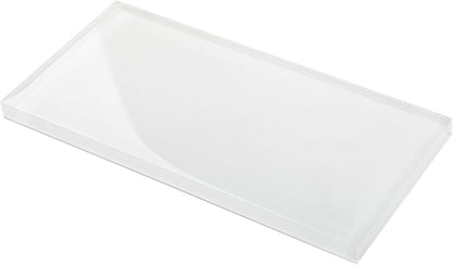 White Glass Subway Tile, Glass for Bathroom Kitchen Shower Backsplash Wall, 3 x 6 Inches, 4 Sq.Ft.