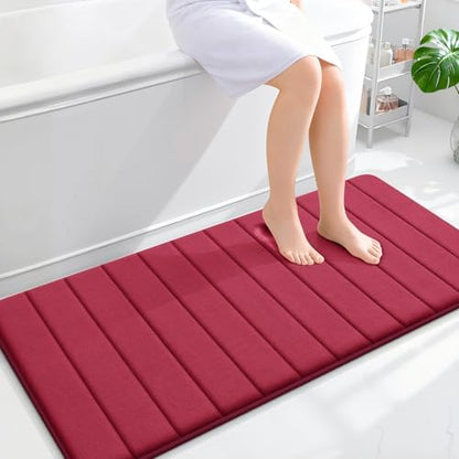 OLANLY Memory Foam Long Bathroom Rugs Runner 47x24, Super Soft Absorbent