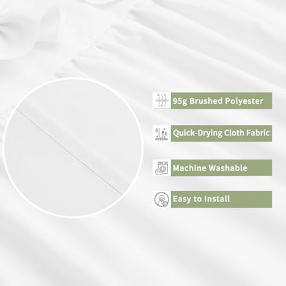 Handmade Bow Tie Shower Curtain, White, 72 x 72 in