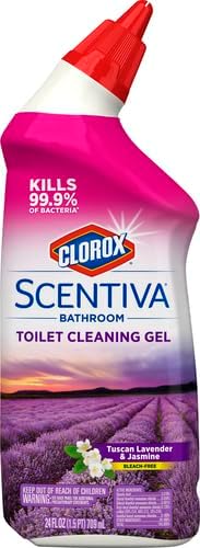Clorox Scentiva Bathroom Toilet Cleaning Gel, Lavender and Jasmine, 24 Fluid Ounces (Pack of 2)