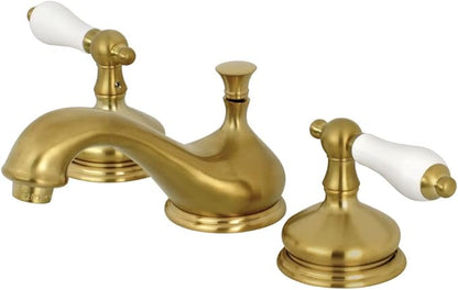 Kingston Brass KS1167PL 8 in. Widespread Bathroom Faucet, Brushed Brass