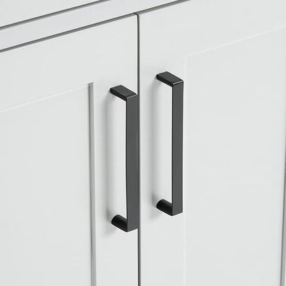 ARIEL Hepburn 36-inch Bathroom Vanity Base Cabinet,Solid Wood, 2 Soft Closing Doors, 5 Dovetail Drawers, Grey