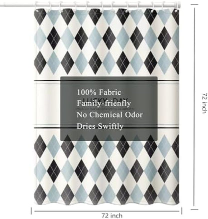 LLSCL Fabric Shower Curtain Liner with Magnets, Waterproof Hotel Quality, 72 x 72 Machine Washable