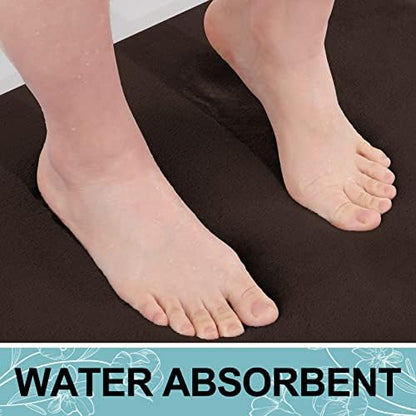 Smiry Memory Foam Bath Mat 40x32, Extra Soft and Absorbent Bathroom Rugs