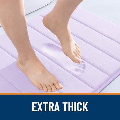 OLANLY Memory Foam Long Bathroom Rugs Runner 47x17, Super Soft Absorbent