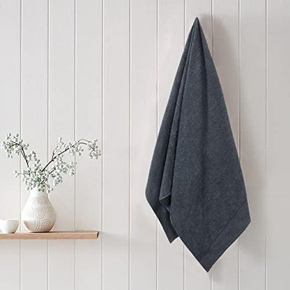 Belizzi Home Ultra Soft 2 Pack Oversized Bath Towel Set 28x55 inche, 100% Cotton Large Bath Towel, Ultra Absorbant Compact Quickdry & Lightweight Towel, Ideal for Gym Travel Camp Pool - Charcoal Grey