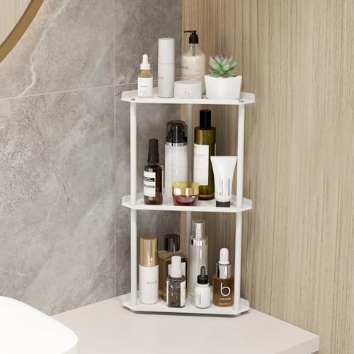 Jesginboo 3 Tier Bathroom Counter Organizer, Vanity Organizer Corner Shelf