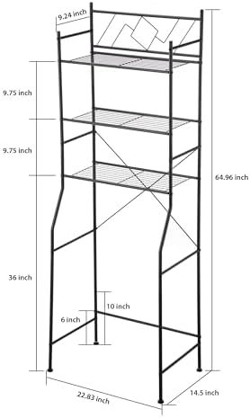 Home Zone Living Over-the-Toilet Bathroom Storage Cabinet Organizer
