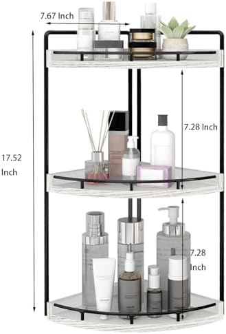 Dorhors Corner Bathroom Organizer Countertop,Vanity Counter Storage Shelf