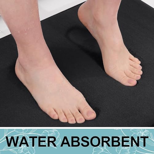 Smiry Memory Foam Toilet Rugs 20x20, Extra Soft Absorbent Bathroom Rugs