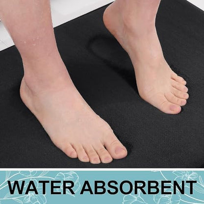 Smiry Memory Foam Toilet Rugs 20x20, Extra Soft Absorbent Bathroom Rugs