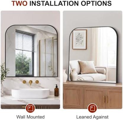 Bathroom Black Vanity Mirror for Over Sink, 30" x 30"
