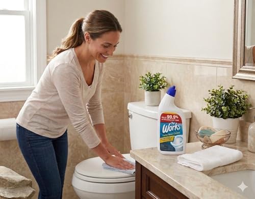 The Works Toilet Bowl Cleaner (2) bottles 24oz each