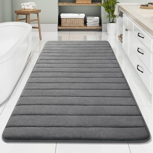 Buganda Memory Foam Bath Mat 70 x 34, Ultra Soft Absorbent Bathroom Rugs