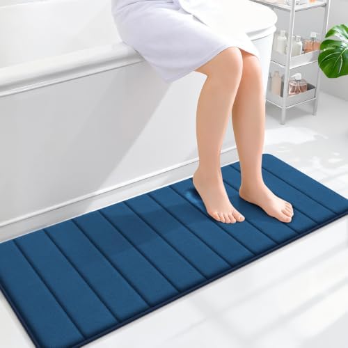 OLANLY Memory Foam Long Bathroom Rugs Runner 47x17, Super Soft Absorbent