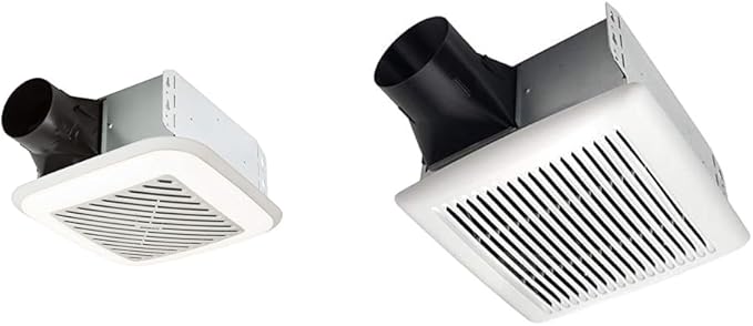 Broan-NuTone 791LEDM Ventilation Fan with LED Light and Roomside Installation & AE110 Invent Flex ENERGY STAR Qualified Single-Speed Ventilation Fan