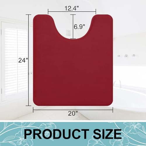 Smiry Memory Foam Toilet Rugs 24x20, Extra Soft Absorbent Bathroom Rugs
