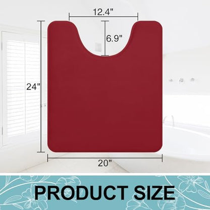 Smiry Memory Foam Toilet Rugs 24x20, Extra Soft Absorbent Bathroom Rugs