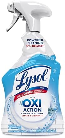 LYSOL OXI Action Bathroom Cleaner Spray, Disinfectant Spray, 32 oz