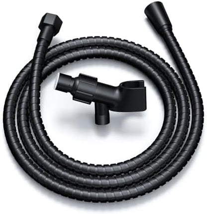 MAYYAYA Brass Ball Handheld Shower Head Holder, 59IN ShowerHead Hose, Black