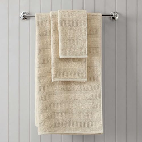 Martha Stewart - Cotton Bath Towel Set, Soft & Absorbent Towels, 6 Pack