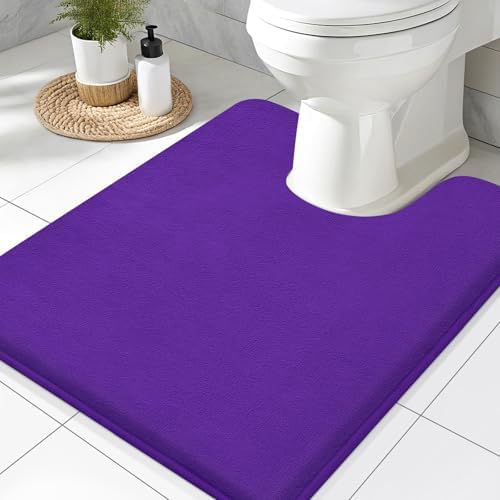 Smiry Memory Foam Toilet Rugs 24x20, Extra Soft Absorbent Bathroom Rugs