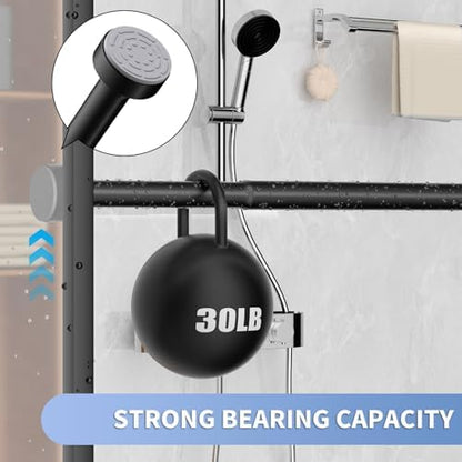 Black Shower Curtain Rod 34-82 Inch(2.8-6.8ft) Adjustable Shower Rod