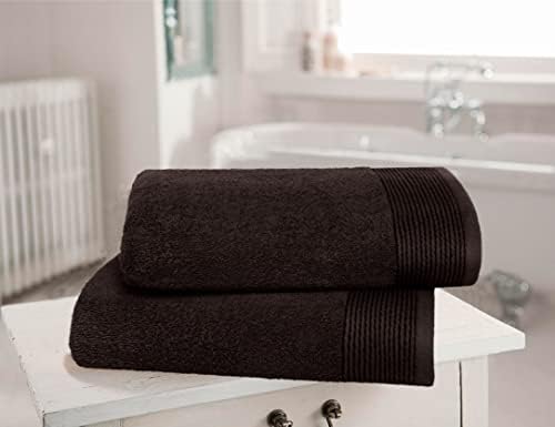 Belizzi Home Ultra Soft 2 Pack Oversized Bath Towel Set 28x55 inches, 100% Cotton Large Bath Towels, Ultra Absorbant Compact Quickdry & Lightweight Towel, Ideal for Gym Travel Camp Pool - Brown