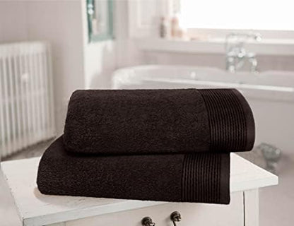 Belizzi Home Ultra Soft 2 Pack Oversized Bath Towel Set 28x55 inches, 100% Cotton Large Bath Towels, Ultra Absorbant Compact Quickdry & Lightweight Towel, Ideal for Gym Travel Camp Pool - Brown
