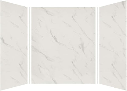 Transolid EWK606072-41 Expressions 3-Panel Shower Wall Kit, 60-in L x 60-in W x 72-in H, Bianca