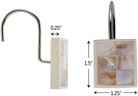 Creative Scents Milano Shower Curtain Hooks Decorative | Set of 12