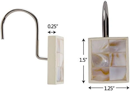Creative Scents Milano Shower Curtain Hooks Decorative | Set of 12